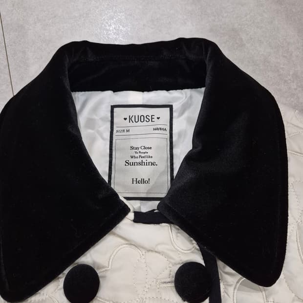 쿠오세 벨벳카라 퀄팅자켓