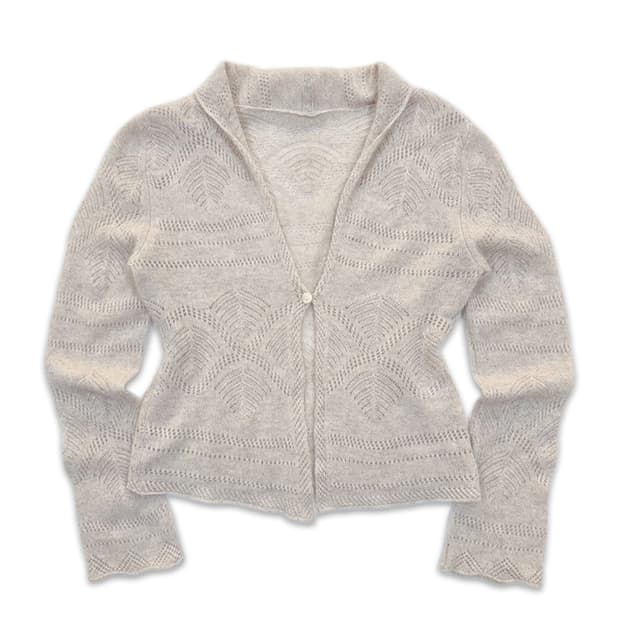 빈티지 아이보리 케시미어 니트 가디건