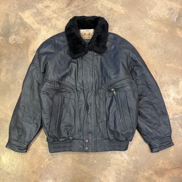 빈티지 양가죽 레더 무스탕 자켓