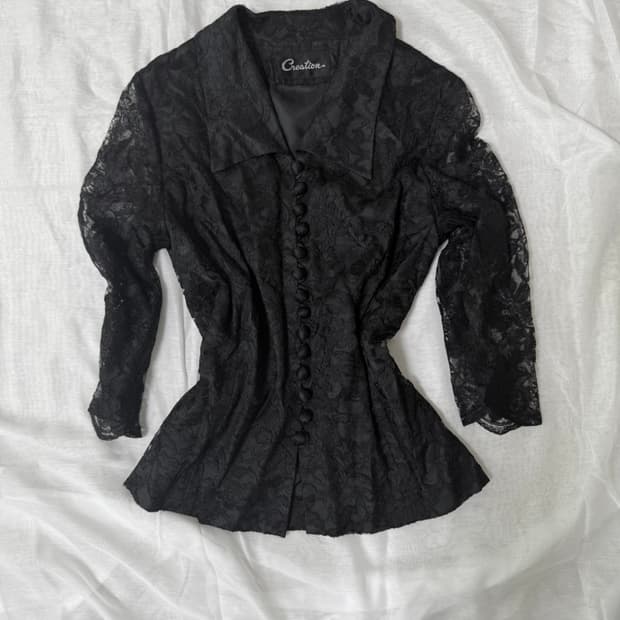 시스루 블라우스 