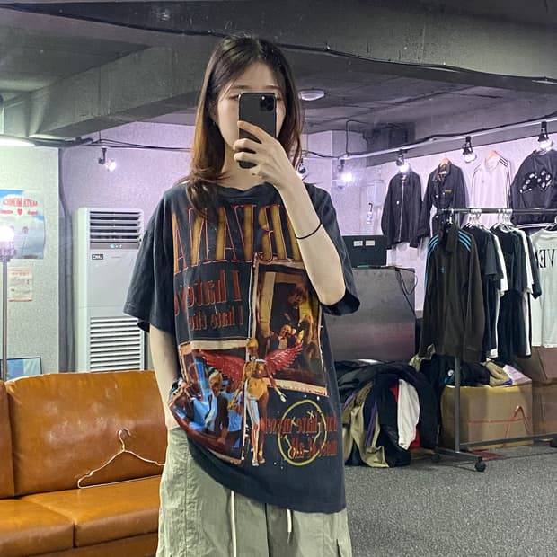 너바나 밴드 락 반팔티 B2085