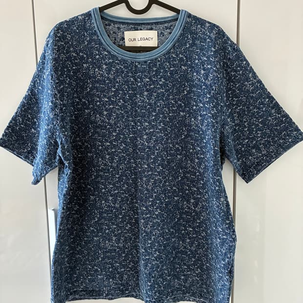 [Our Legacy] 아워레가시 인디고 특수직조 반팔 아카이브 피스