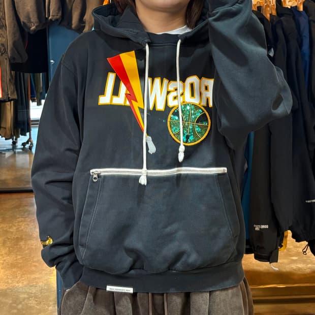 나이키 프린팅 블랙 후드