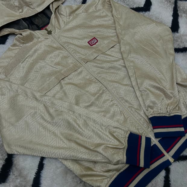 [L]오니츠카타이거 오버핏 후드 바람막이/골드