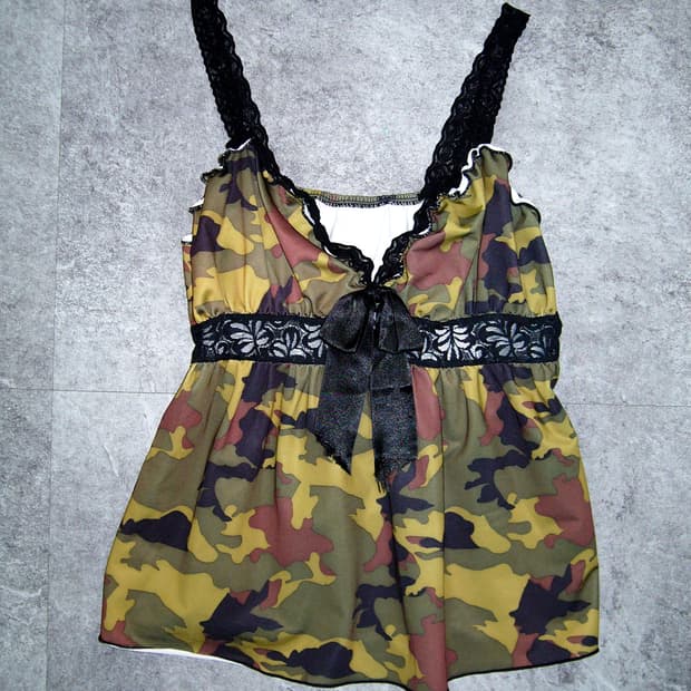 Camouflage Sleeveless Top