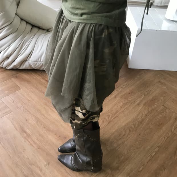 vintage pattern sha skirt