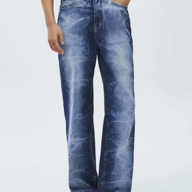 데케트 블루 워싱진 청바지 34 새제품