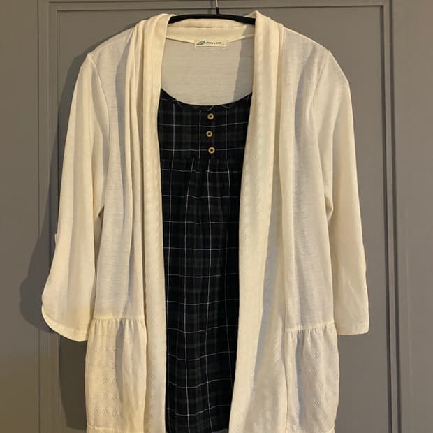 모리걸 빈티지 레이어드 하구미깔 블라우스