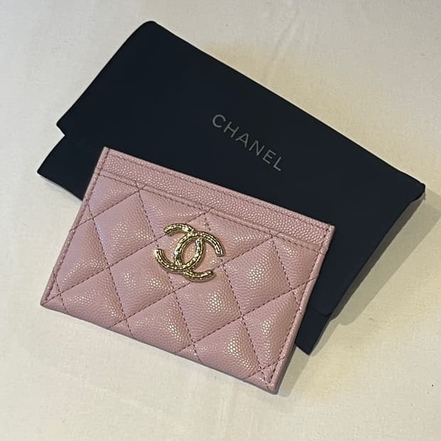 샤넬 카드지갑 핑크