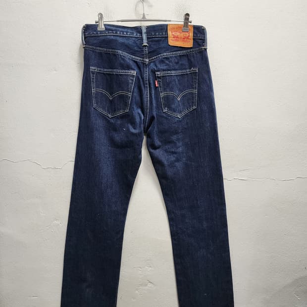 리바이스 501 진청 청바지 
