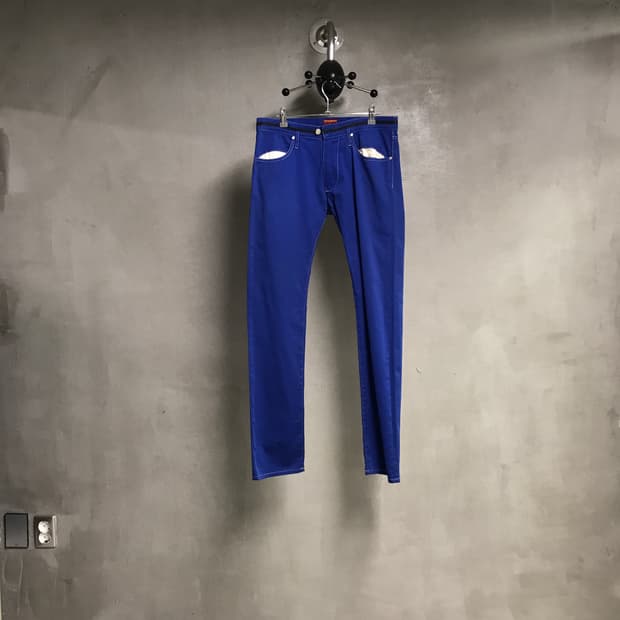 비비안웨스트우드 스티치 팬츠 블루 46