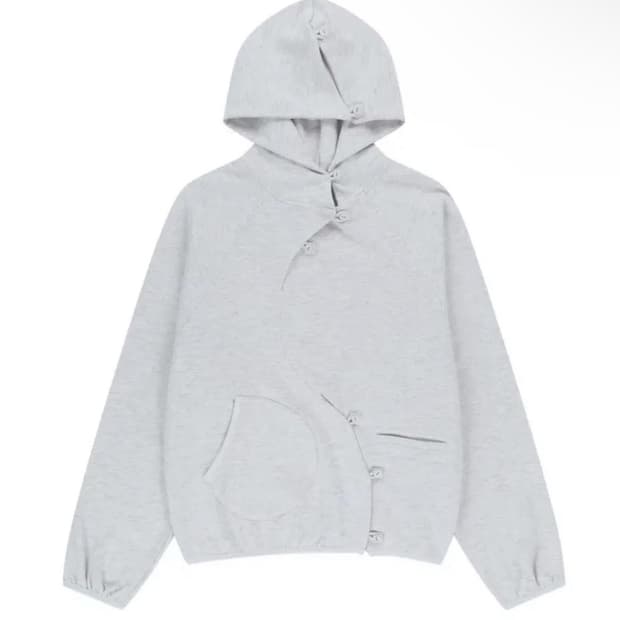 산산기어 버튼후디 그레이 2사이즈 거의 새상품