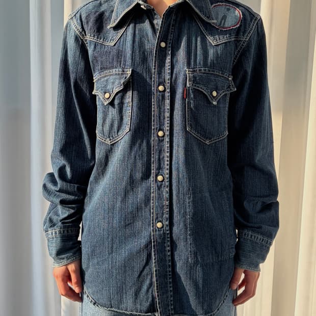 [M]리바이스 패치워크 웨스턴 데님 셔츠