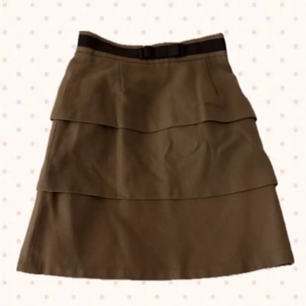 미소녀 브라운 스커트