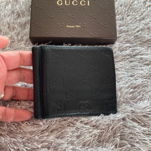 구찌 시마 반지갑 머니클립 블랙