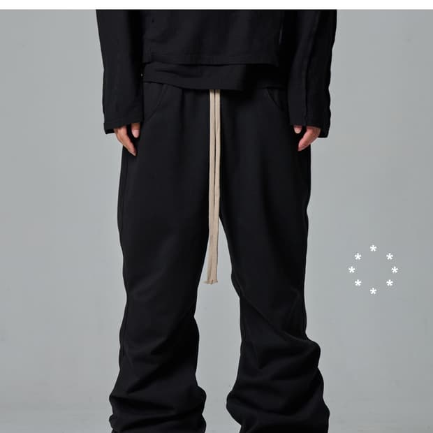 W091 (Flare layerd sweat pants black)구함