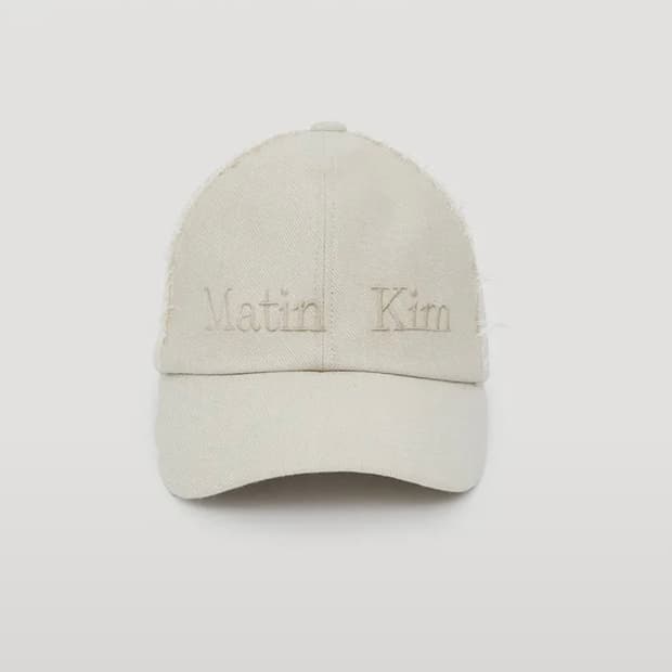 마뗑킴 로고 볼캡 베이지