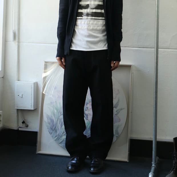 꼼데가르송 셔츠 블랙 코튼 팬츠