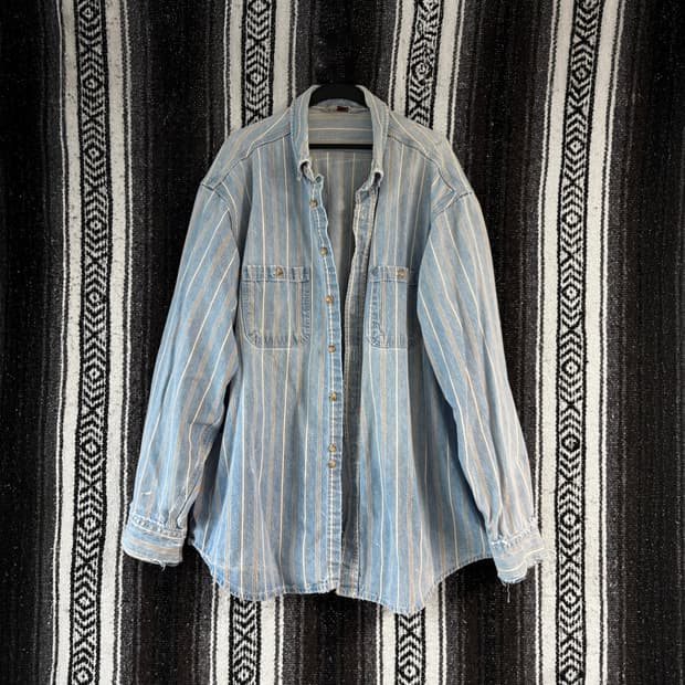 90s carhartt 스트라이프 셔츠