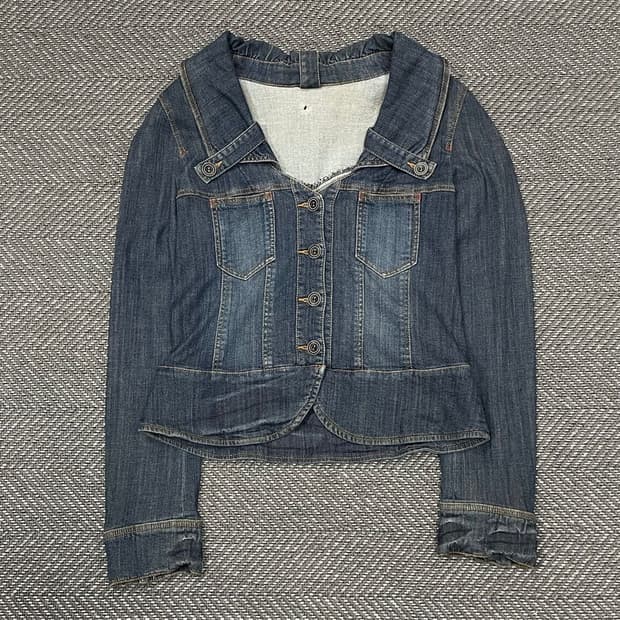 패스원 데님 투포켓 자켓 v0323 