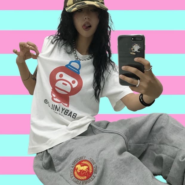< Bape BabyMilo! Printing T-shirt >