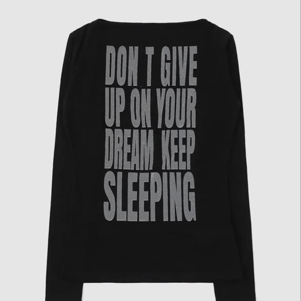 배드블러드 keep sleeping 보트넥 롱슬리브