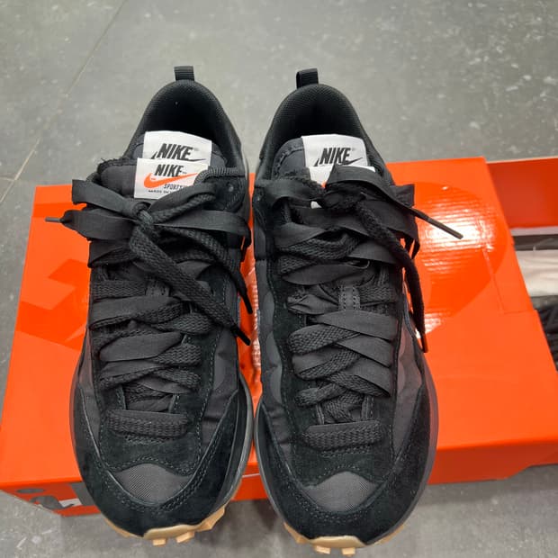 Nike x Sacai VaporWaffle Black and Gum