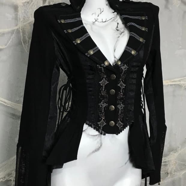 오즈온 Ozzon 고스 고딕 제복 자켓