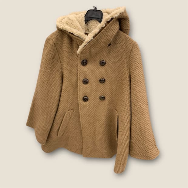 일본 로리스팜 퍼 트리밍 숏 코트 갸루 하구미