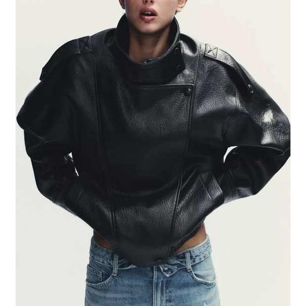자라 4391/872/800 페이크 레더자켓 XS