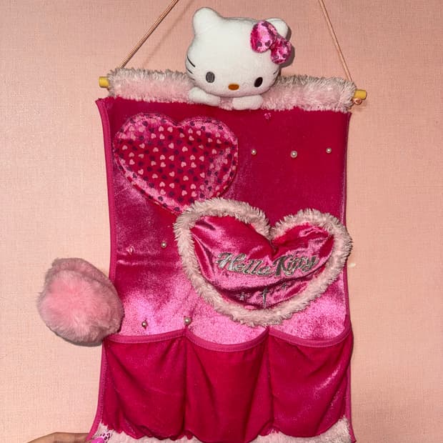 고전키티 빈티지 벨벳 벽걸이 갸루 Y2k 