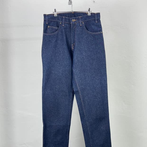 프리즌 블루스 유틸리티 스티치 워크 데님 와이드 팬츠