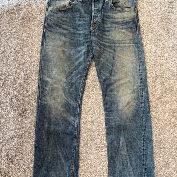 RRL 더블알엘 로우스트레이트 워싱 데님 32x32 USA