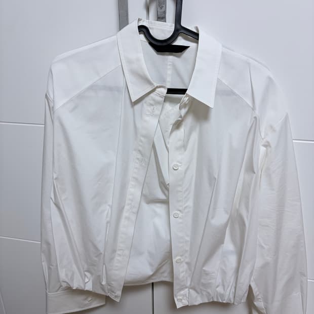 준지 웨이스트 터크 셔링 셔츠 여성