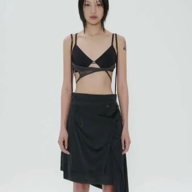 오호스 Jersey Drape Wrap Skirt 