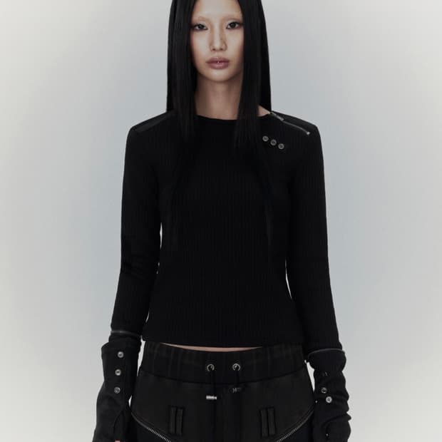 Bonienkiye Detachable Zipper Leather Top