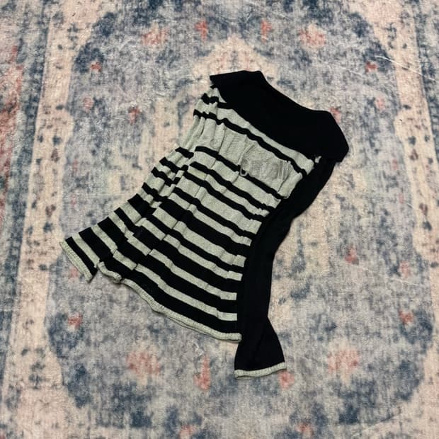 Just cavalli big collar stripe knit