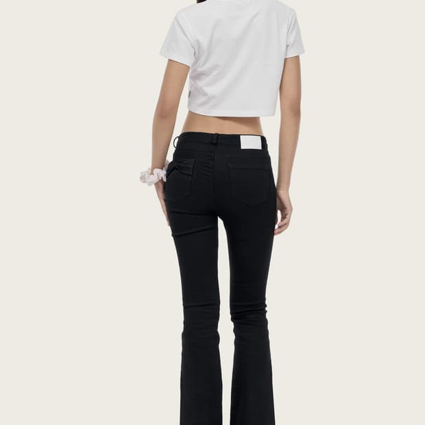 *교환가능* 클리시어블랙리본세미로우라이즈진