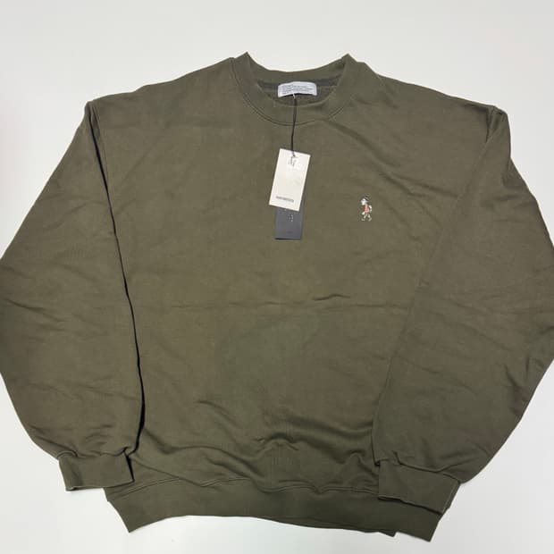 <새상품> 파르티멘토 하이킹 오저핏 맨투맨 2XL~XL 카키