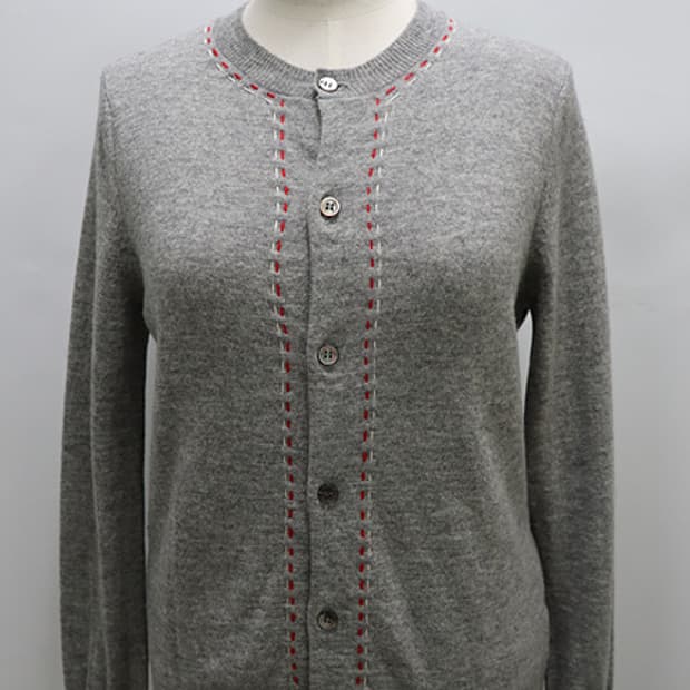 여성 꼼데가르송 모직 가디건 매장판