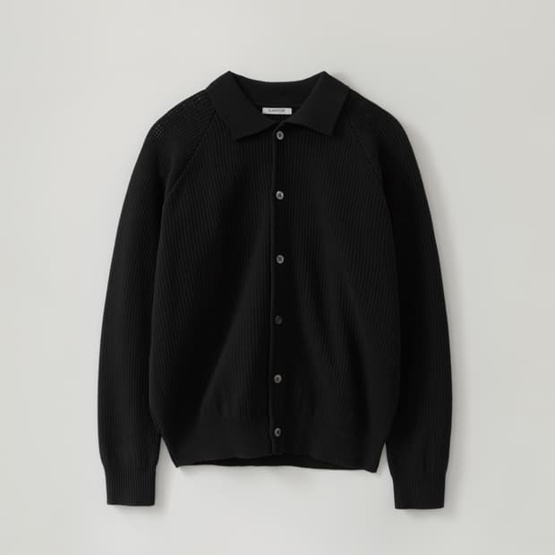 블랭크룸 래글런 카라 가디건 - 블랙 (1)