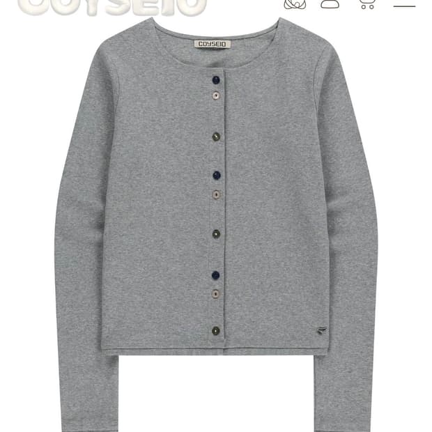 코이세이오 가디건 RAW EDGE CARDIGAN MELANGE GREY