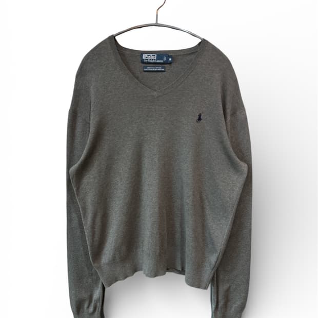 폴로 랄프로렌 피마 코튼 브이넥 니트