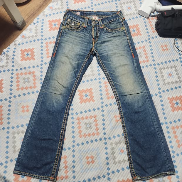 트루릴리젼U.S.A 빌리 슈퍼 T 데님 청바지 34