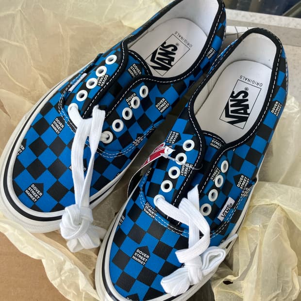 [새상품] 반스 x 도버스트리트마켓 볼트 체커보드 블루 신발 260