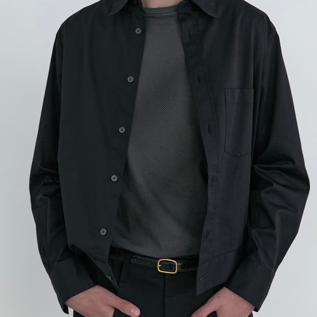 아이엘 콥셔츠 블랙 48