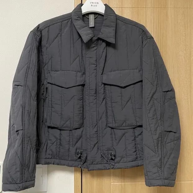 언어펙티드 퀼팅 자켓 셔켓 차콜