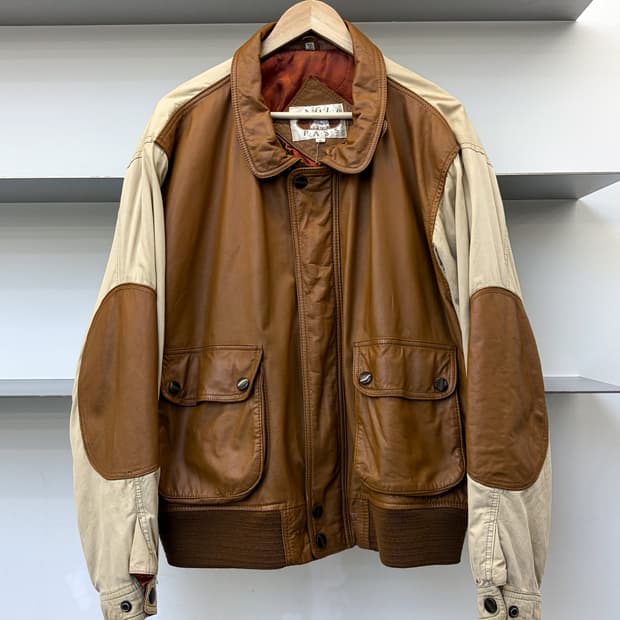 이글 패스 90s 레더 코튼 봄버 자켓