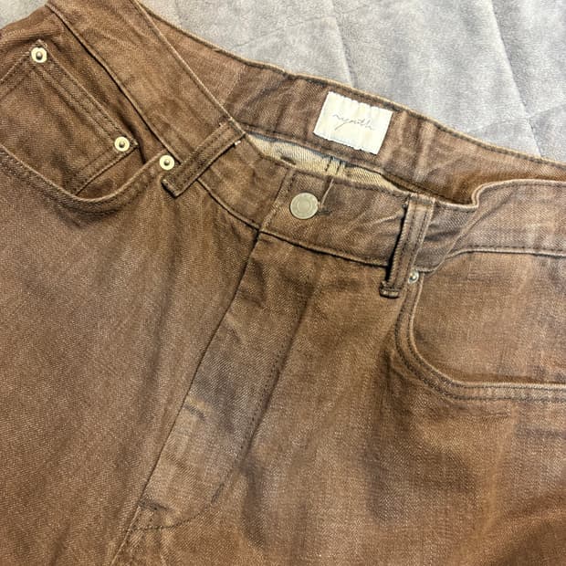 유스 와이드 데님 팬츠 L