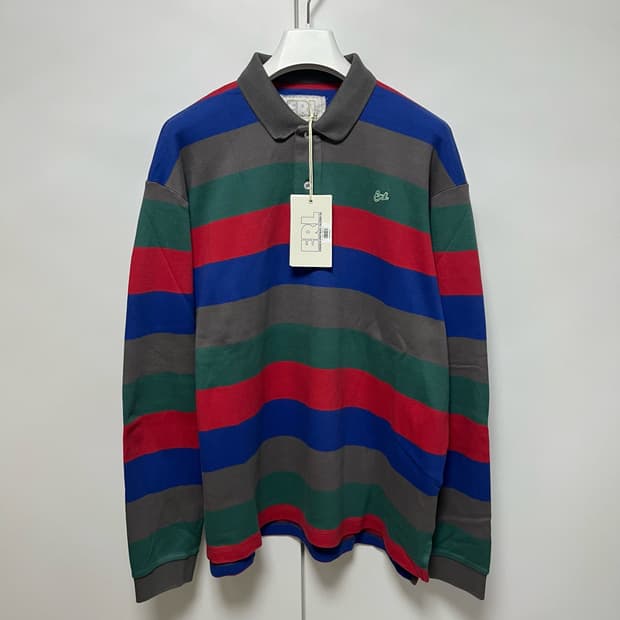 [L]이알엘 ERL 25fw 스트라이프 폴로 셔츠
